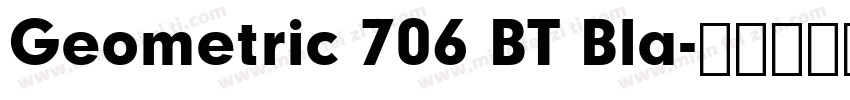 Geometric 706 BT Bla字体转换